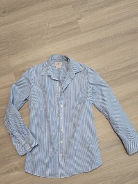 Classic Blue Stripe Button-Up Shirt